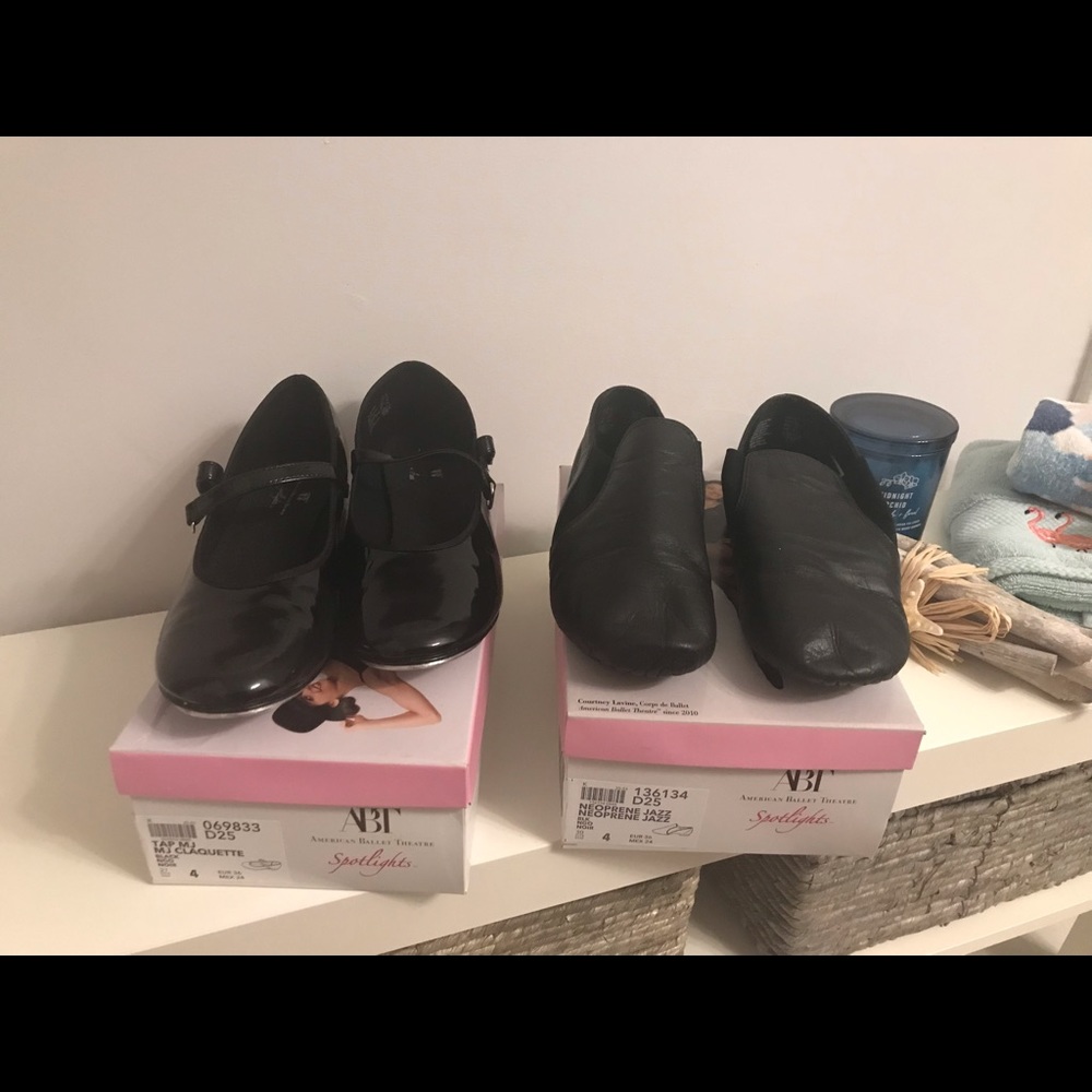 Tap and jazz shows combo for big girls size 4